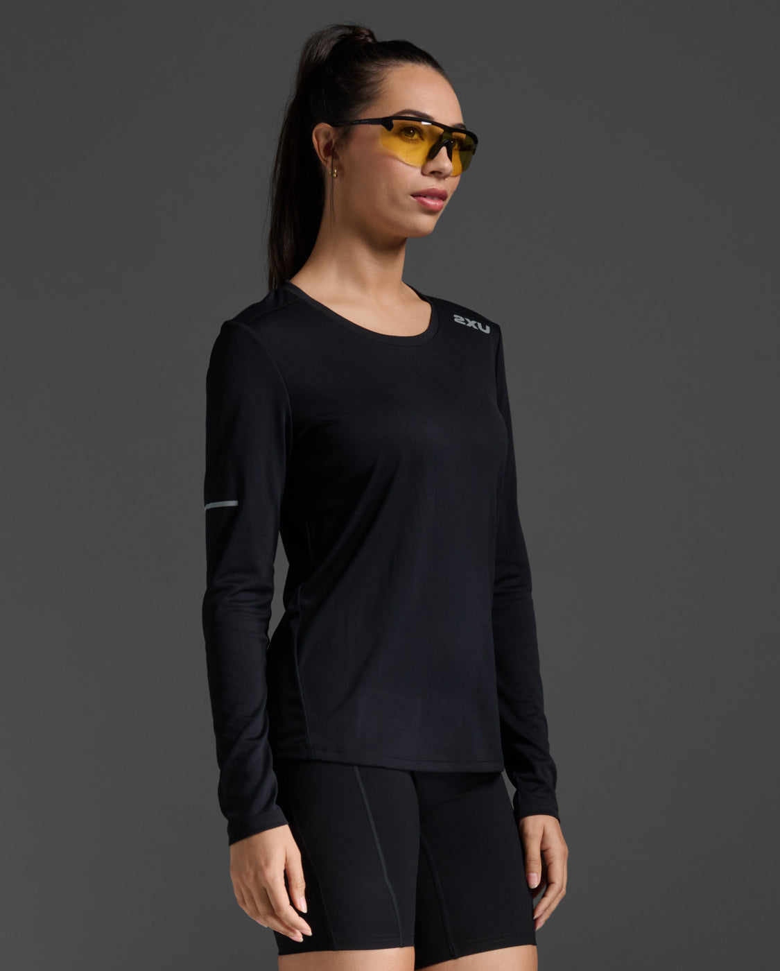 W Aero Long Sleeve 女士 暢跑吸濕快乾機能長袖上衣 | 黑