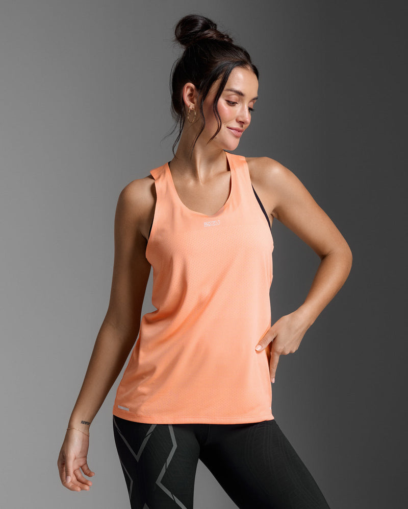 Light Speed ​​Tech Singlet Women's Lightweight Running Quick-Drying Breathable Training Vest | Pinkish Orange