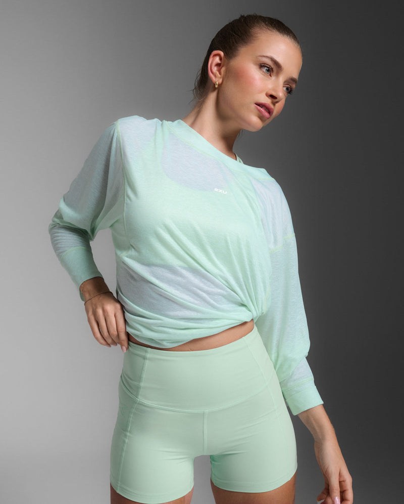 ReLight Long Sleeve 女士 運動長袖上衣｜綠