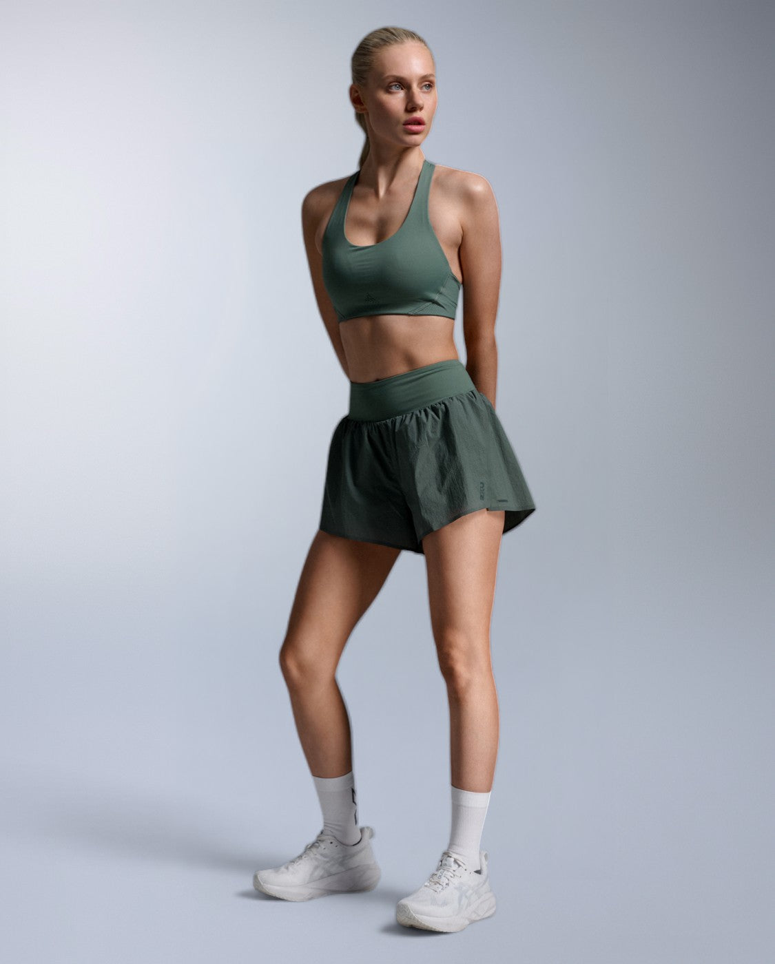 Aero Mesh Medium Impact Bra 女士 中度支撐運動內衣｜橄欖葉綠