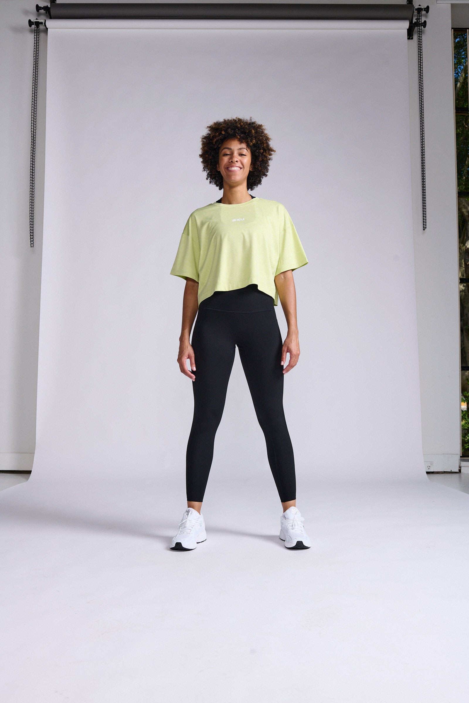 Form Soft Jersey Crop Tee 女士 棉感舒適排汗短版短袖上衣｜黃