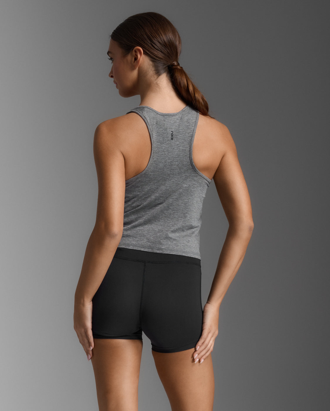 Form Soft Jersey Crop Tank 女士 排汗短版運動背心｜淺灰