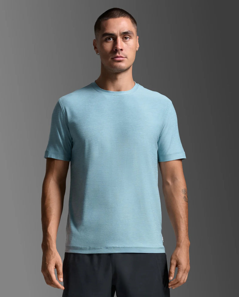 Signature Tee Men's Durable Soft Cotton Quick-Drying Functional Classic Sports T-Shirt | Sky Blue