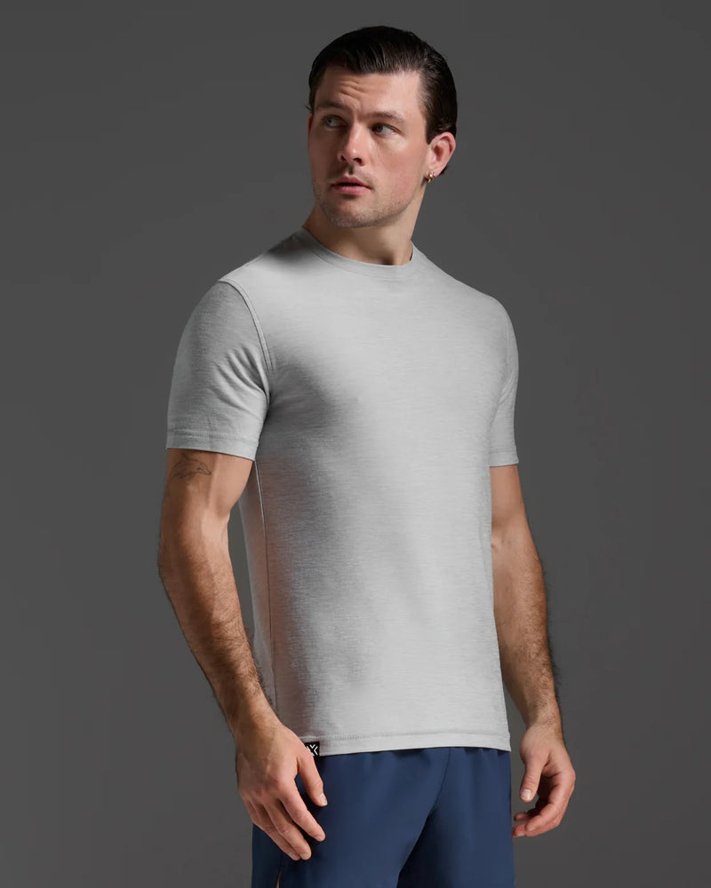 Signature Tee 男士 運動短袖上衣｜灰