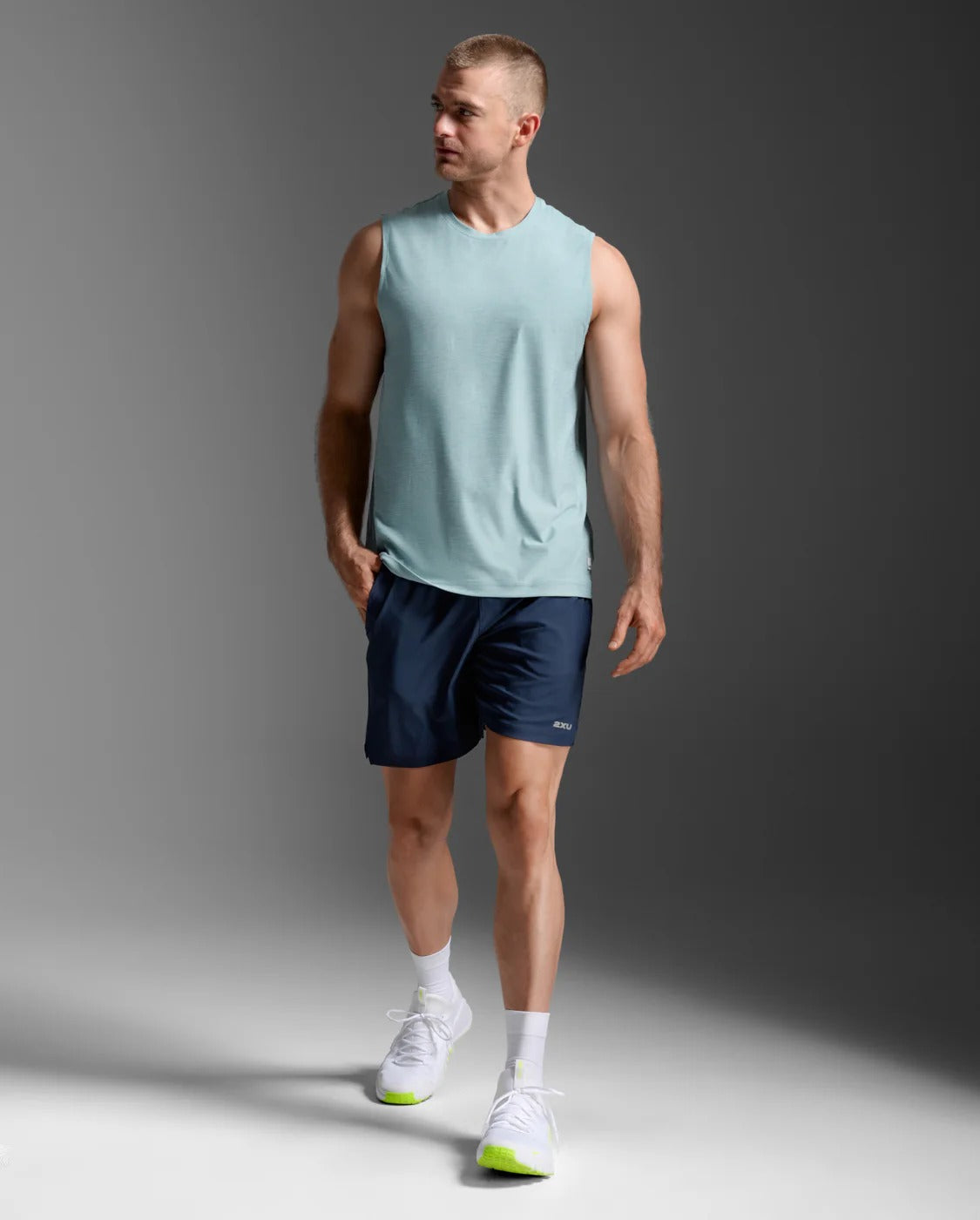 M Signature Soft Jersey Tank 男士 高彈舒適棉質耐磨運動背心 | 天藍