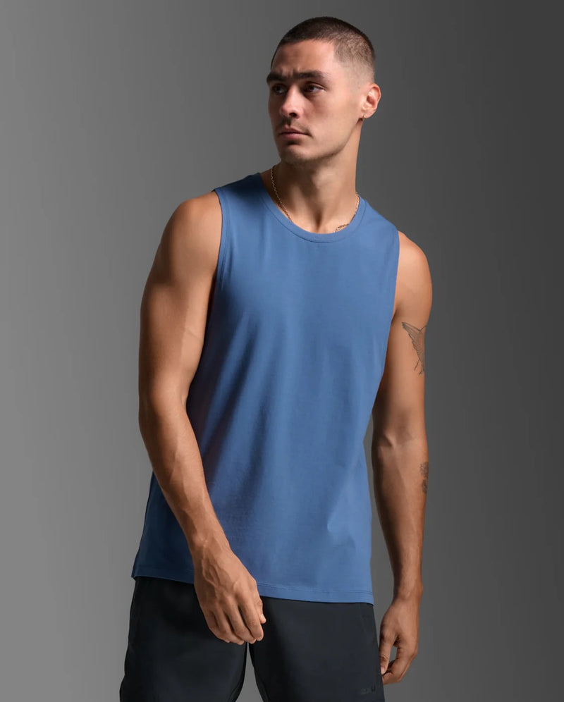 Motion Cotton Flex Tank 男士 運動背心｜午夜藍
